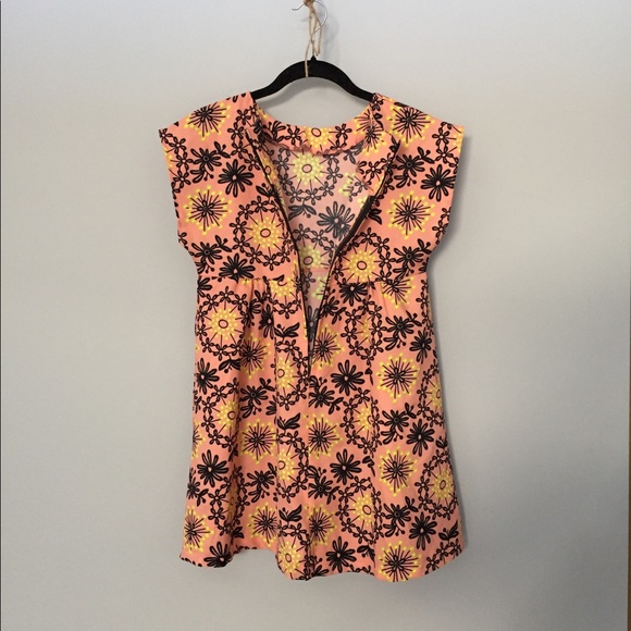 ASOS Pink + Yellow + Black Babydoll Mini Dress - Picture 3 of 15